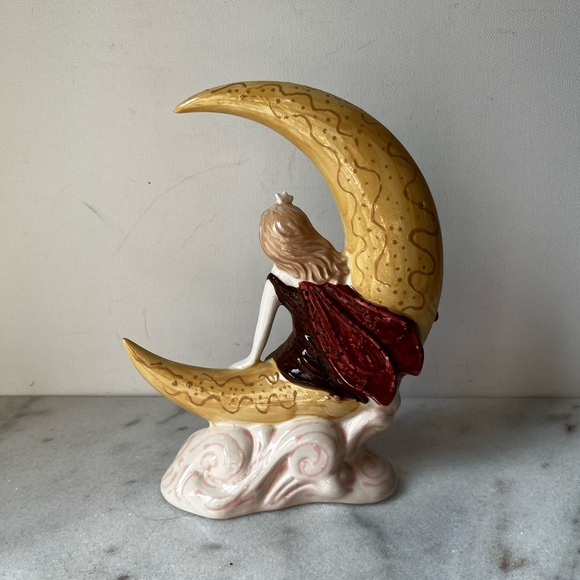 Enchanted Moon Fairy Figurine - Yellow and Brown vintage - Picture 7 of 10